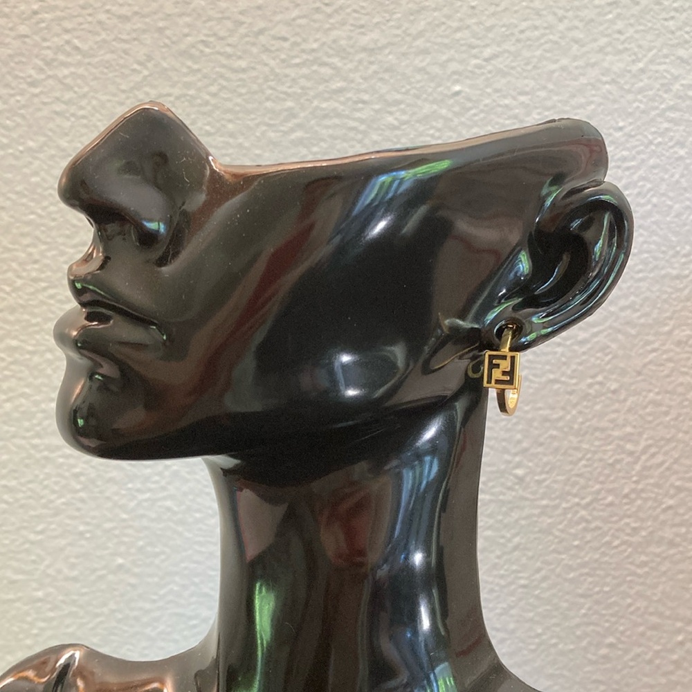 FF Gold Logo Earrings - Picture 2 of 5